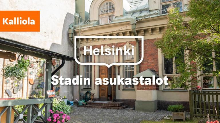 Tiilistä tehty rakennus, jonka edessä lukee Helsinki - Stadin asukastalot.